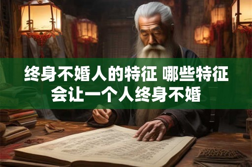 终身不婚人的特征 哪些特征会让一个人终身不婚