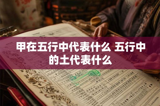 甲在五行中代表什么 五行中的土代表什么