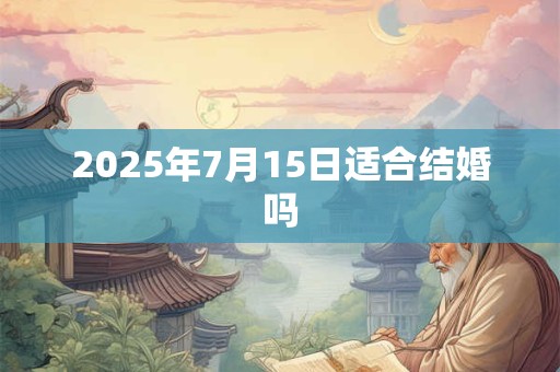 2025年7月15日适合结婚吗