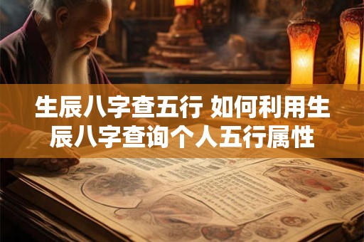 生辰八字查五行 如何利用生辰八字查询个人五行属性