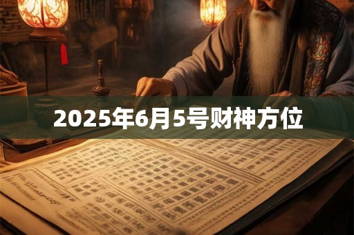 2025年6月5号财神方位