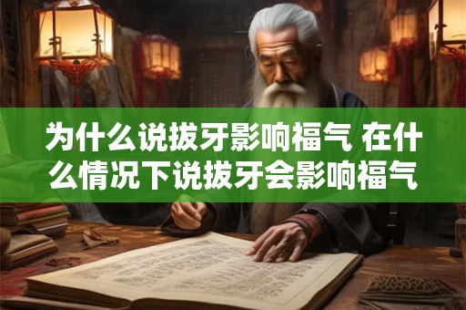 为什么说拔牙影响福气 在什么情况下说拔牙会影响福气