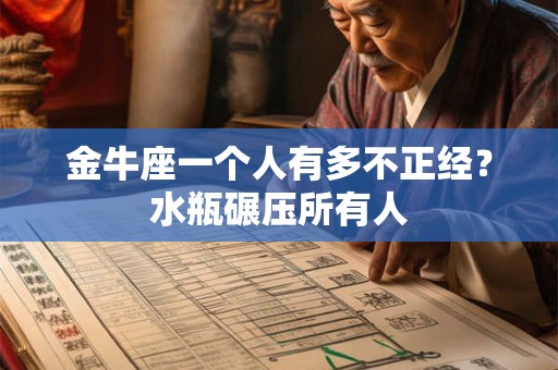 金牛座一个人有多不正经？水瓶碾压所有人