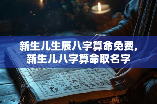 新生儿生辰八字算命免费,新生儿八字算命取名字