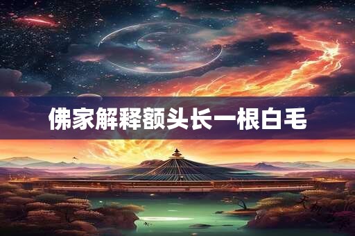 佛家解释额头长一根白毛