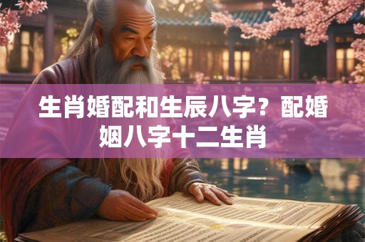 生肖婚配和生辰八字？配婚姻八字十二生肖