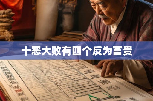 十恶大败有四个反为富贵