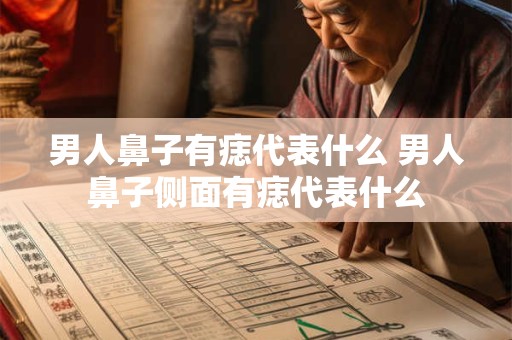 男人鼻子有痣代表什么 男人鼻子侧面有痣代表什么