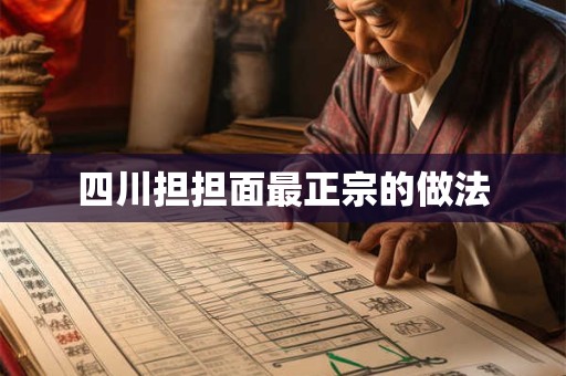 四川担担面最正宗的做法