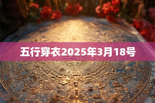 详细阅读:五行穿衣2025年3月18号 五行穿衣2025年3月18号