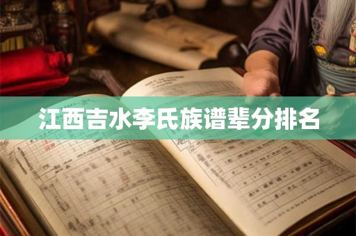 江西吉水李氏族谱辈分排名