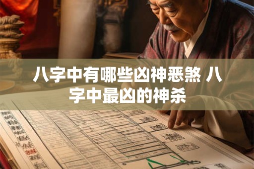 八字中有哪些凶神恶煞 八字中最凶的神杀
