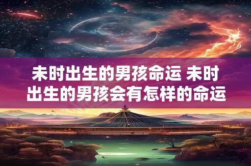 未时出生的男孩命运 未时出生的男孩会有怎样的命运