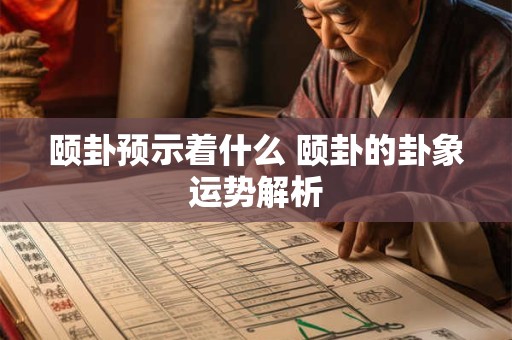 颐卦预示着什么 颐卦的卦象运势解析