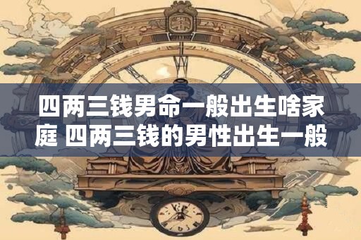 四两三钱男命一般出生啥家庭 四两三钱的男性出生一般来自什么样的家庭背景