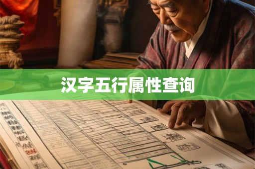 汉字五行属性查询