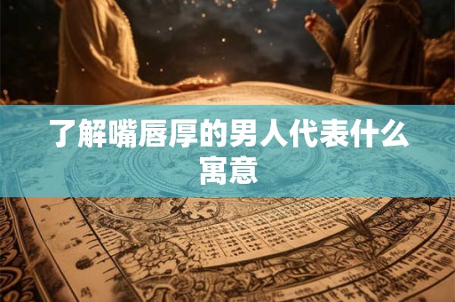 了解嘴唇厚的男人代表什么寓意