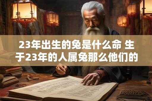 23年出生的兔是什么命 生于23年的人属兔那么他们的命运如何