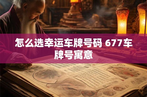 怎么选幸运车牌号码 677车牌号寓意