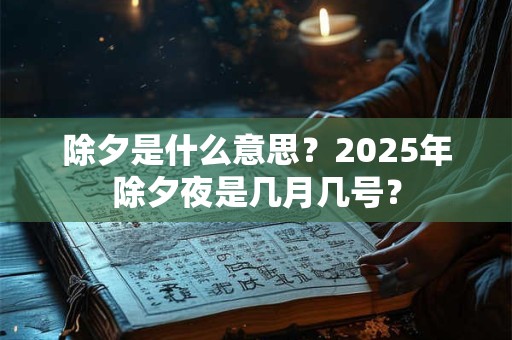 除夕是什么意思？2025年除夕夜是几月几号？