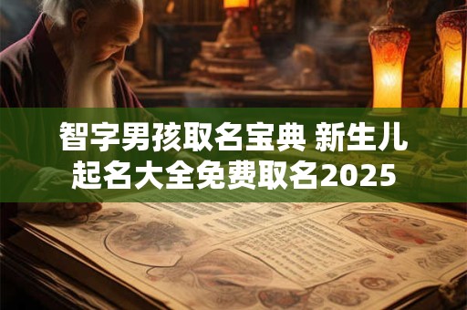 智字男孩取名宝典 新生儿起名大全免费取名2025