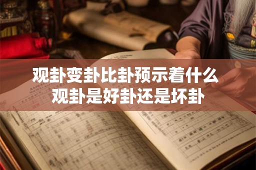 观卦变卦比卦预示着什么 观卦是好卦还是坏卦