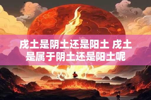 戌土是阴土还是阳土 戌土是属于阴土还是阳土呢