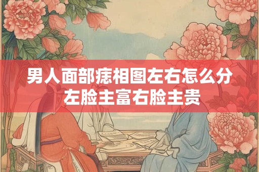 男人面部痣相图左右怎么分 左脸主富右脸主贵