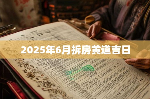 2025年6月拆房黄道吉日