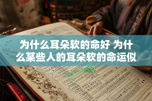 为什么耳朵软的命好 为什么某些人的耳朵软的命运似乎比较好