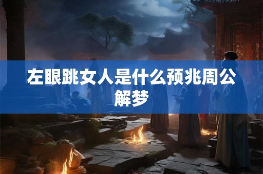 左眼跳女人是什么预兆周公解梦