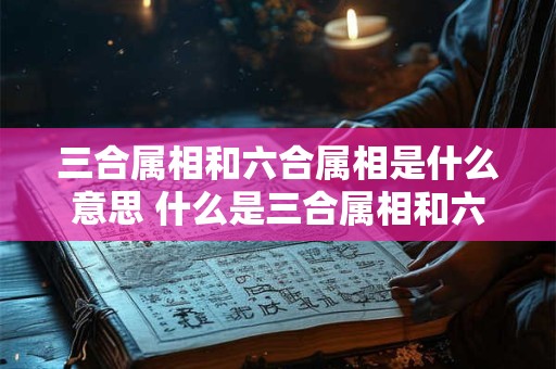 三合属相和六合属相是什么意思 什么是三合属相和六合属相它们具体含义是什么