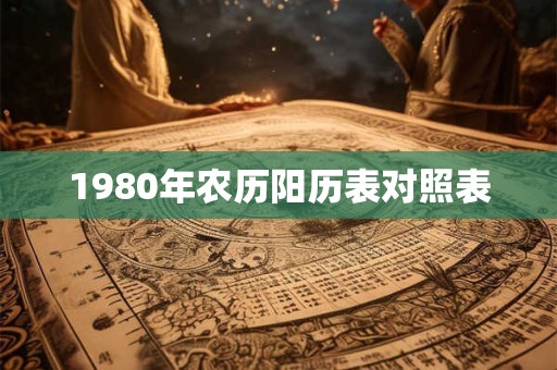 1980年农历阳历表对照表
