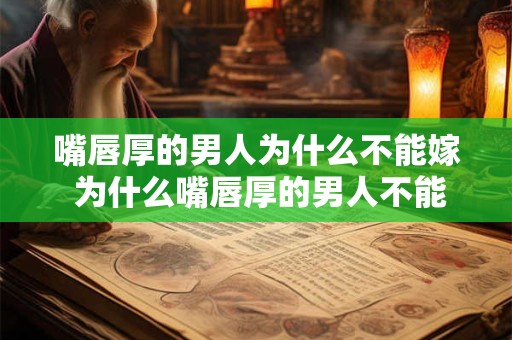 嘴唇厚的男人为什么不能嫁 为什么嘴唇厚的男人不能成为婚姻对象