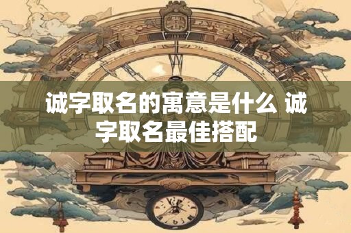 诚字取名的寓意是什么 诚字取名最佳搭配
