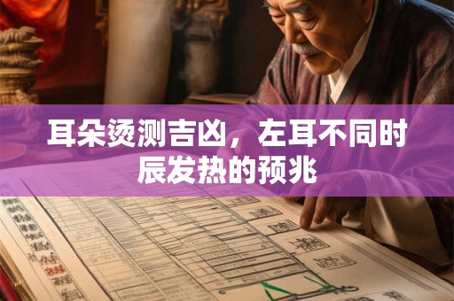 耳朵烫测吉凶，左耳不同时辰发热的预兆