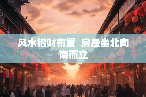 风水招财布置  房屋坐北向南而立