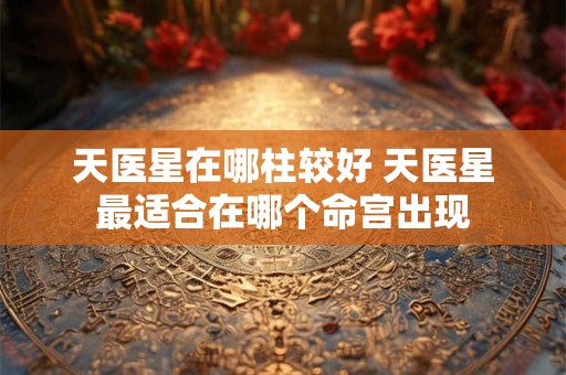 天医星在哪柱较好 天医星最适合在哪个命宫出现