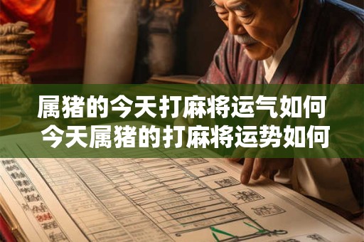 属猪的今天打麻将运气如何 今天属猪的打麻将运势如何