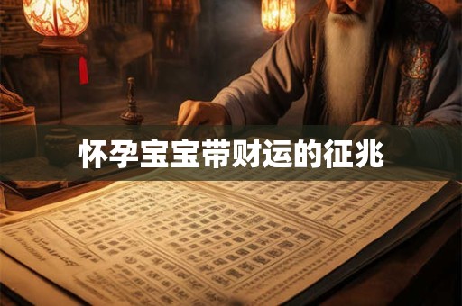 怀孕宝宝带财运的征兆