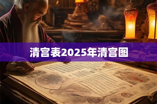清宫表2025年清宫图