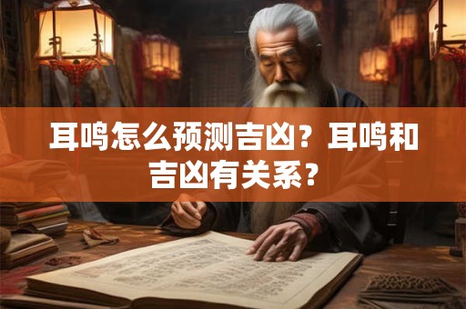 耳鸣怎么预测吉凶？耳鸣和吉凶有关系？
