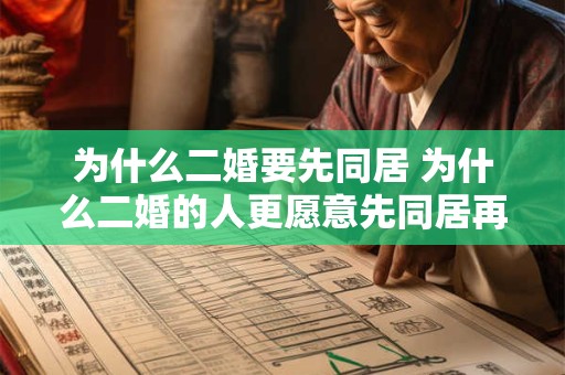 为什么二婚要先同居 为什么二婚的人更愿意先同居再结婚