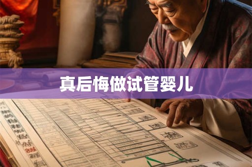 真后悔做试管婴儿
