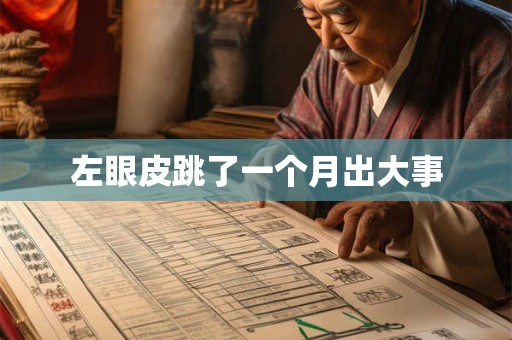 左眼皮跳了一个月出大事