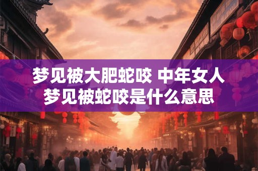 详细阅读:梦见被大肥蛇咬 中年女人梦见被蛇咬是什么意思 梦见被大肥蛇咬 中年女人梦见被蛇咬是什么意思