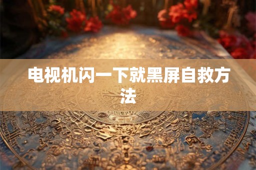 电视机闪一下就黑屏自救方法