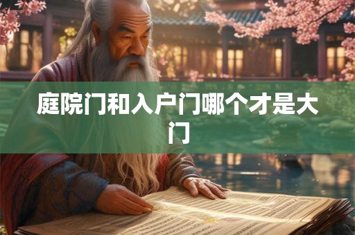 庭院门和入户门哪个才是大门