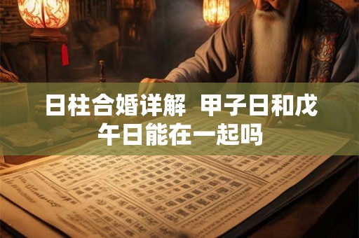 日柱合婚详解  甲子日和戊午日能在一起吗