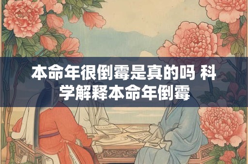 本命年很倒霉是真的吗 科学解释本命年倒霉